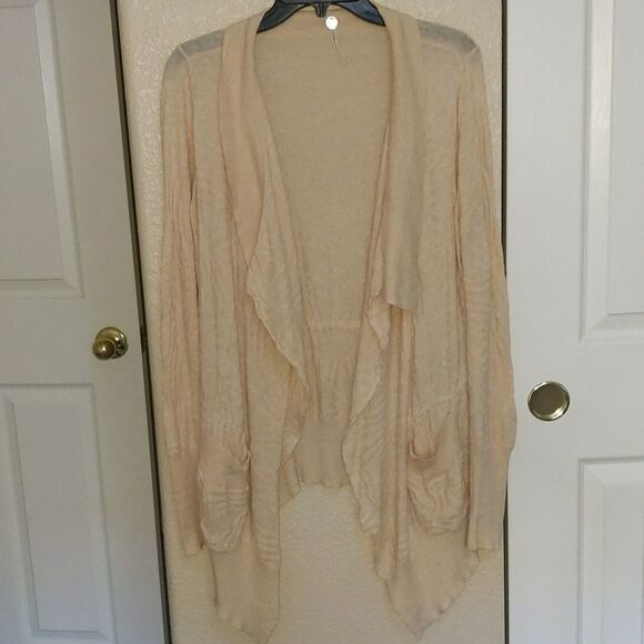 Margaret O'Leary Open Front Drape Cardigan Sweater S - Picture 1 of 5